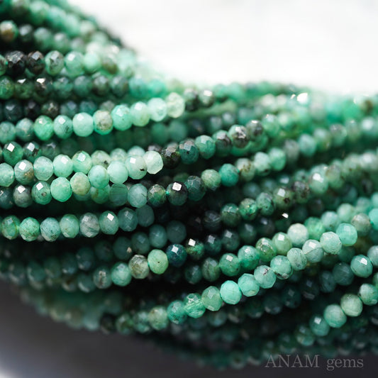 [2.5mm / 3.5mm] Emerald Ball Cut Ball Cut Beads