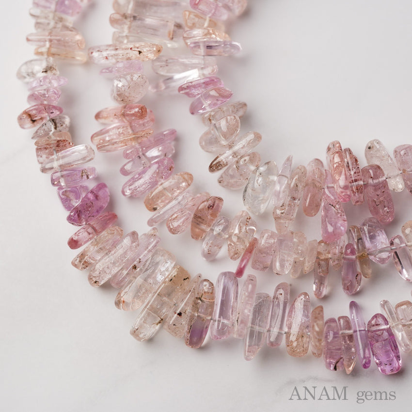 Pink Imperial Topaz Stick Beads