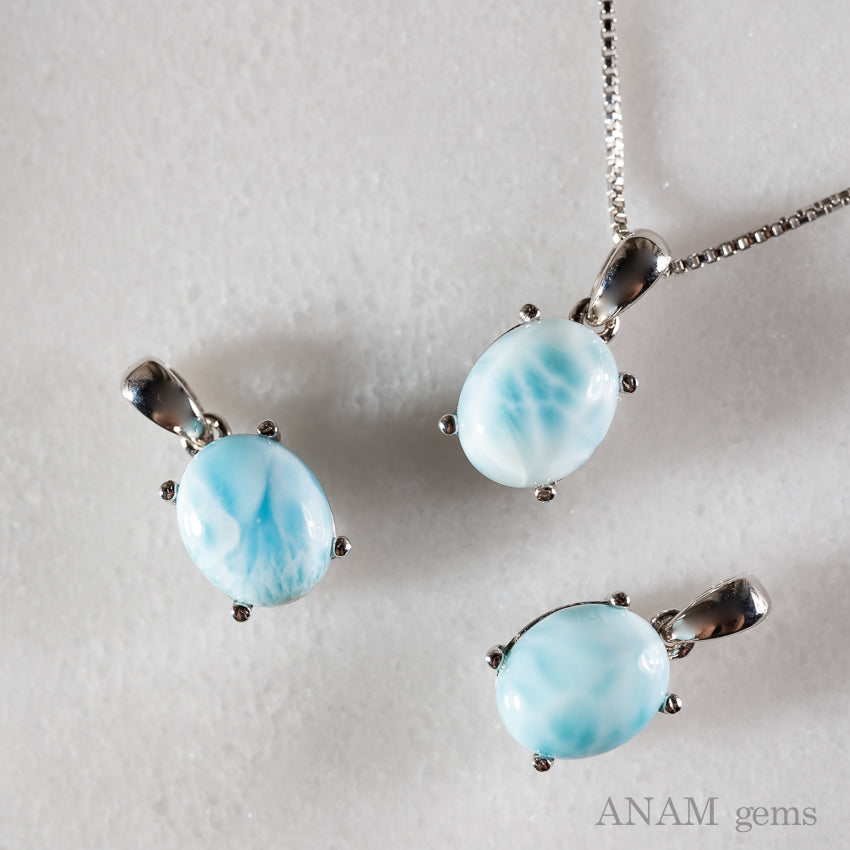ラリマー ペンダントトップ（ネックレス）SV925-ANAM gems 